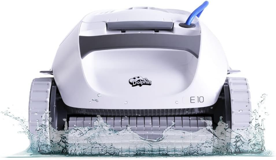 Dolphin (2024 Model) E10 Robotic Pool Vacuum Cleaner Above Ground Pools up to 30 FT - Scrubber Brush Easy Top Load Filters Dolphin (2024 Model) E10 Robotic Pool Vacuum Cleaner Above Ground Pools up to 30 FT - Scrubber Brush Easy Top Load Filters